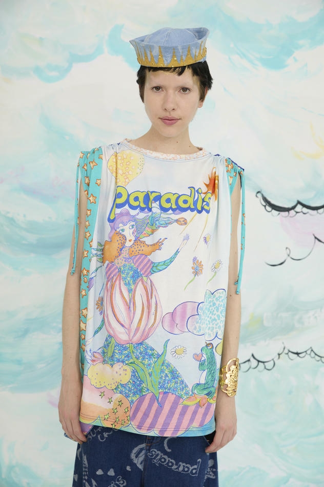 BLOOM GIRL GARDEN PRINT T-SHIRT 詳細画像 orange 9