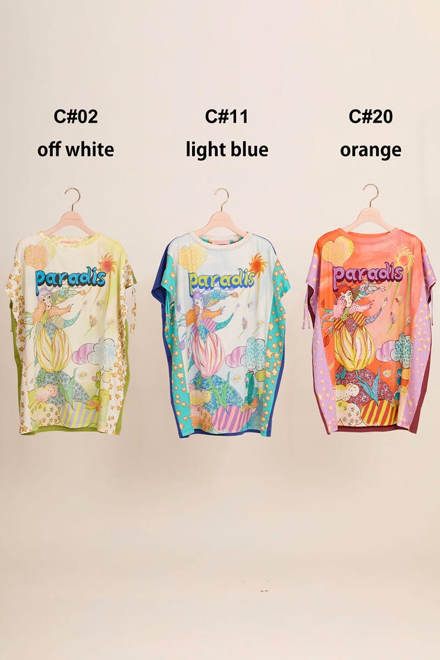 BLOOM GIRL GARDEN PRINT T-SHIRT 詳細画像 off white 1