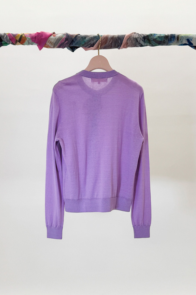 SILK COTTON KNIT CARDIGAN 詳細画像 lavender 12