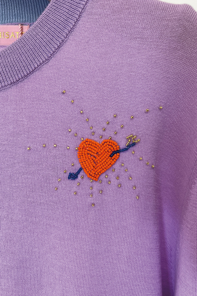 SILK COTTON KNIT CARDIGAN 詳細画像 lavender 13