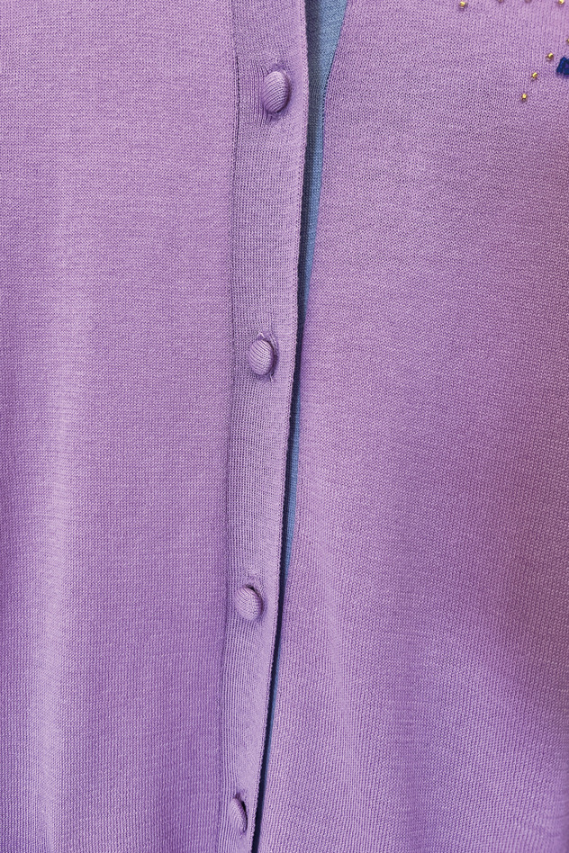 SILK COTTON KNIT CARDIGAN 詳細画像 lavender 14