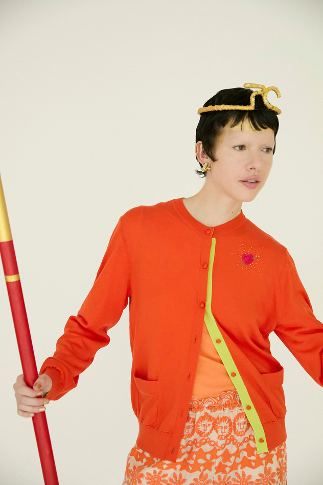 SILK COTTON KNIT CARDIGAN 詳細画像 lavender 3