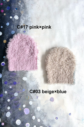 81.Cashmere Fur&times; Lame Fur Knit Cap 詳細画像