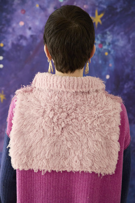 80.Cashmere Fur&times; Lame Fur Knit Turtle 詳細画像