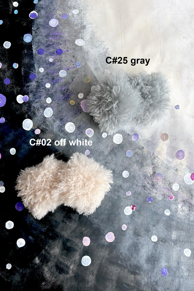 99.Space walk fur Armcover 詳細画像 off white 1