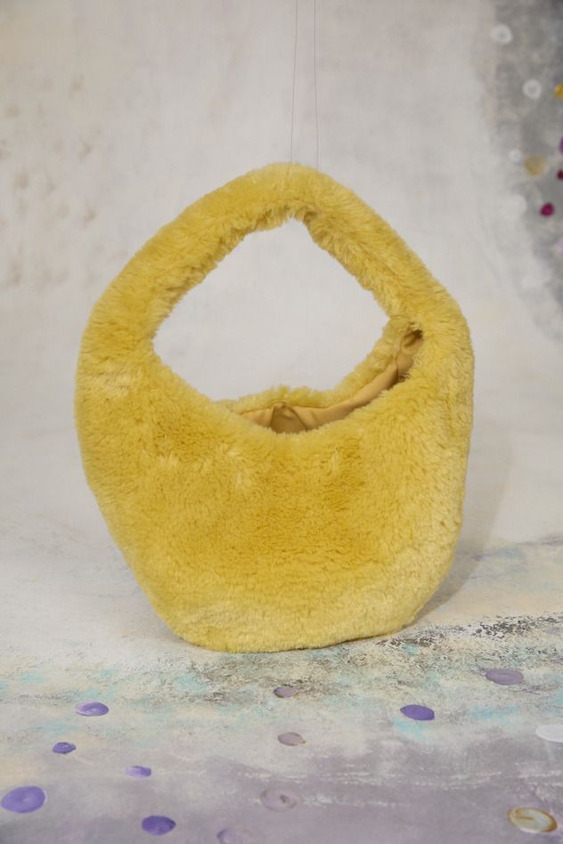 95.Fur cat bag 詳細画像 yellow 7