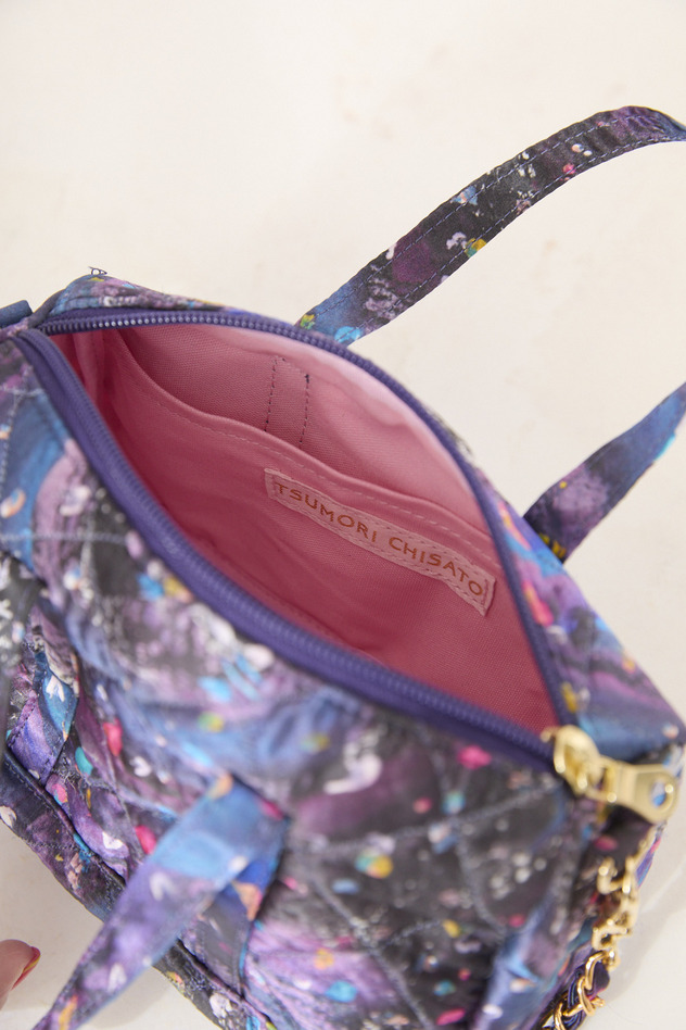 94.Print quilt mini boston 詳細画像 navy 2