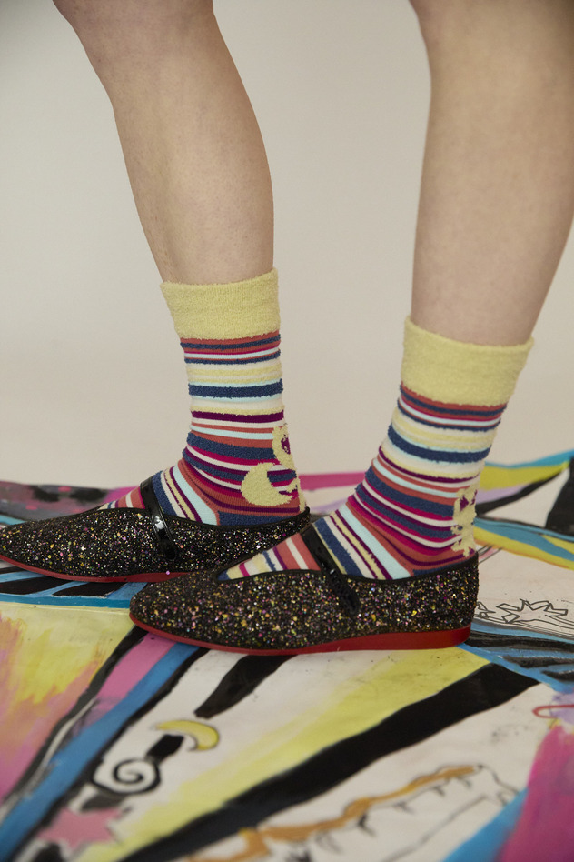 103.Multistripe socks 詳細画像 lime 3