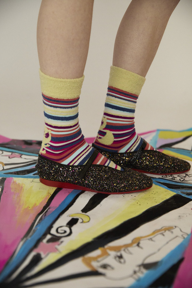 103.Multistripe socks 詳細画像 lime 6