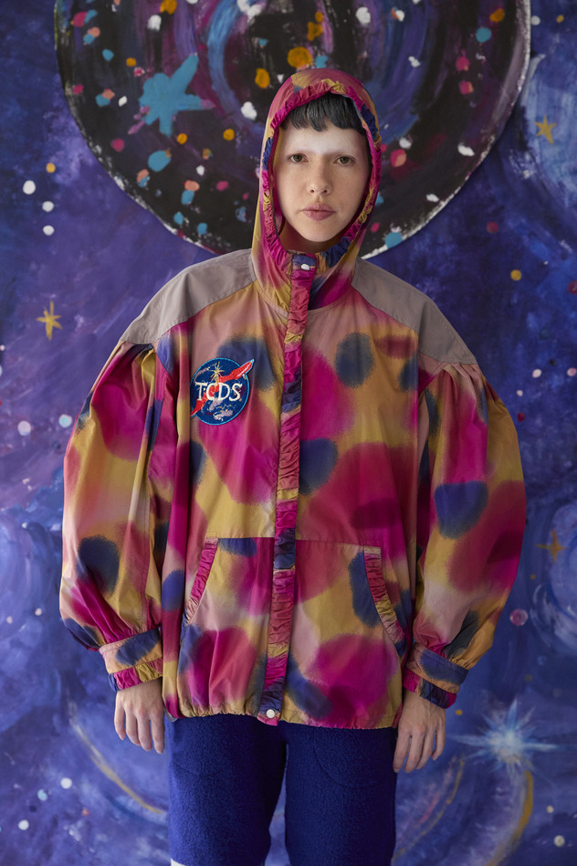 16.Melting colors print Blouson 詳細画像 pink 3