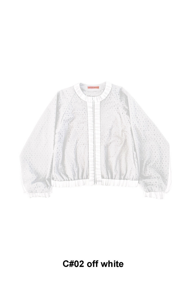 13.Lace & Tulle Blouson 詳細画像 off white 1