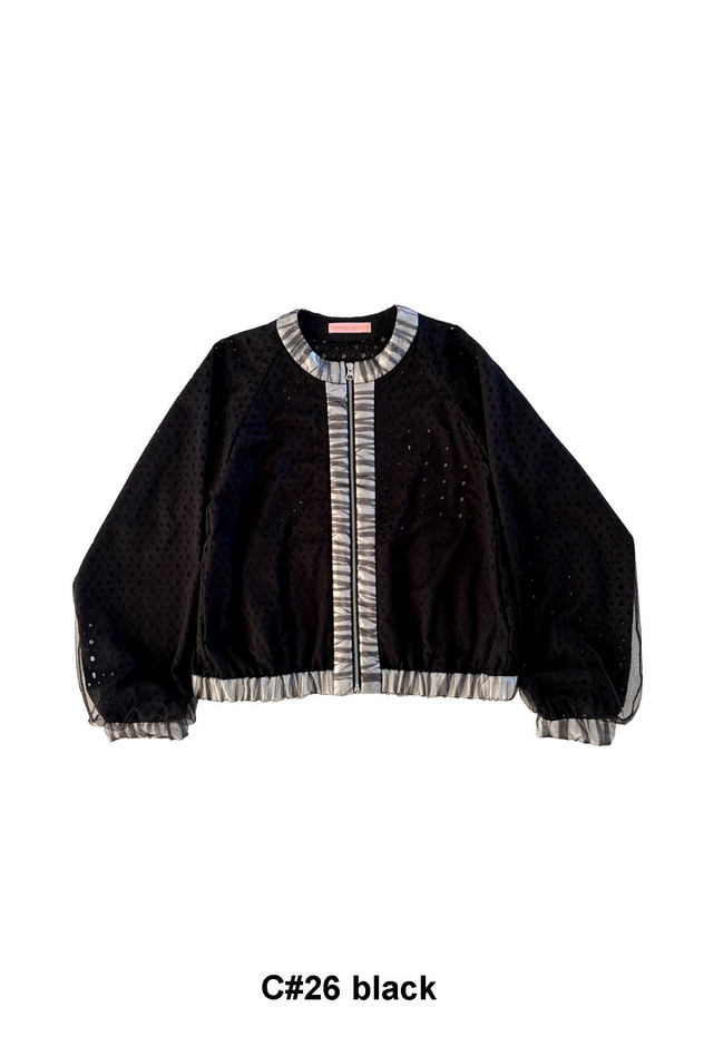 13.Lace & Tulle Blouson 詳細画像 black 1