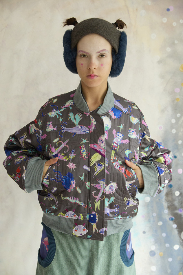 125.Space Walk Silk Blouson 詳細画像 cream 4