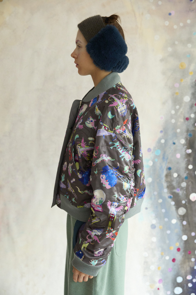 125.Space Walk Silk Blouson 詳細画像 cream 6