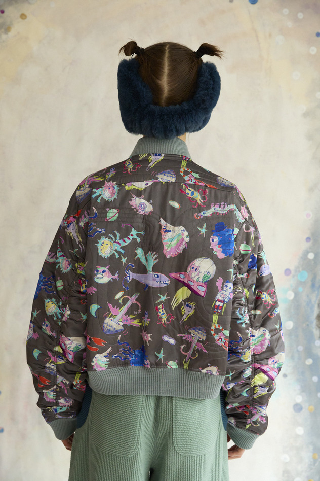 125.Space Walk Silk Blouson 詳細画像 cream 7