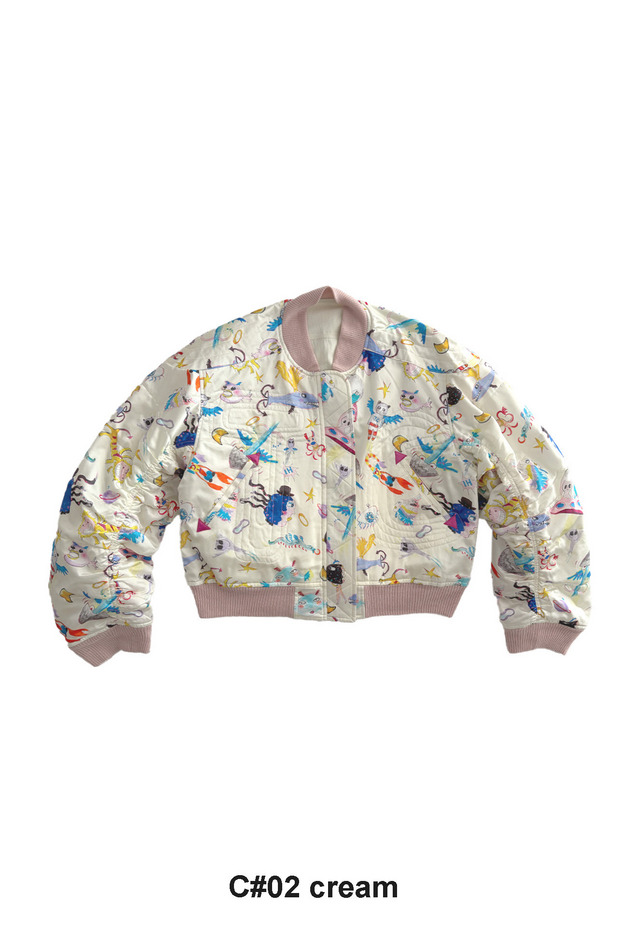 125.Space Walk Silk Blouson 詳細画像 cream 1