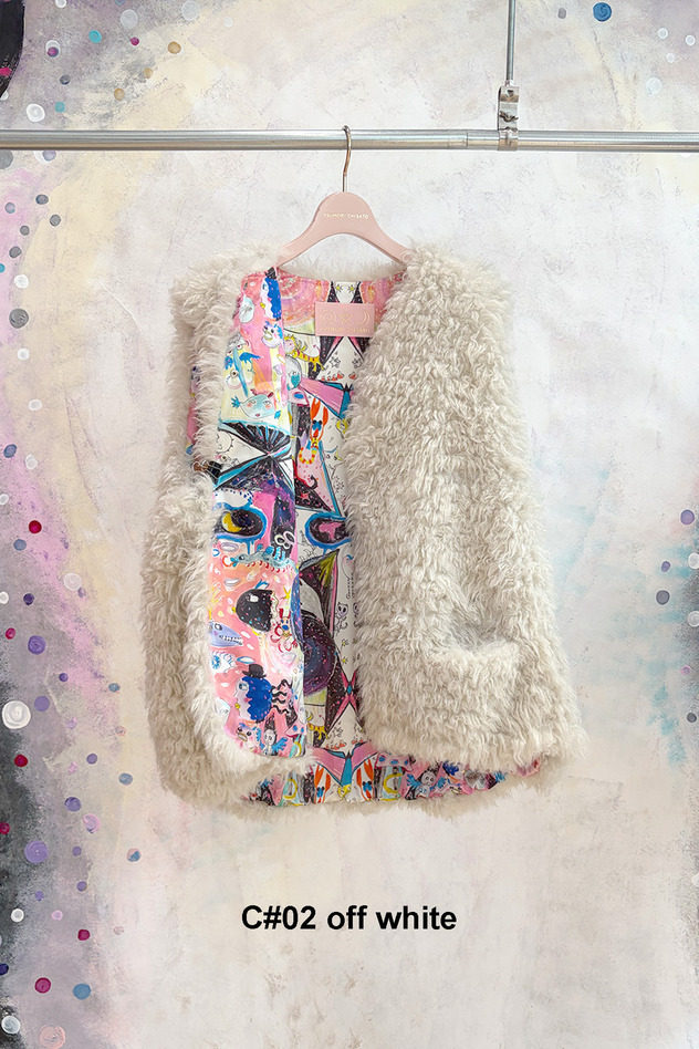 43.Volume Boa Vest 詳細画像 off white 11