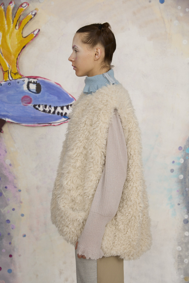 43.Volume Boa Vest 詳細画像 off white 2