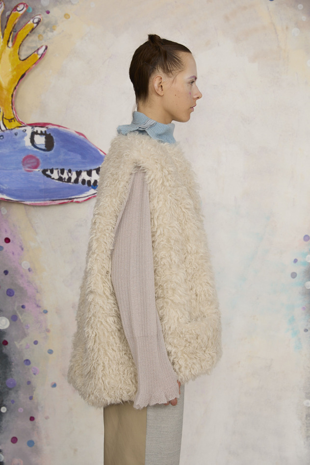 43.Volume Boa Vest 詳細画像 off white 5