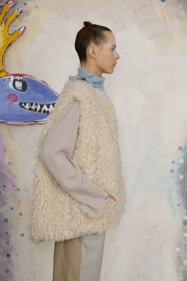 43.Volume Boa Vest 詳細画像 off white 6