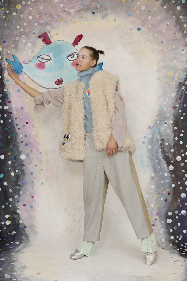 43.Volume Boa Vest 詳細画像 off white 8