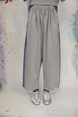 28.Denim & Lame Urake Pants