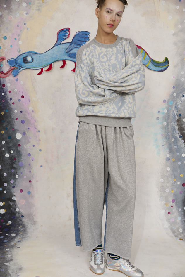 28.Denim & Lame Urake Pants 詳細画像 blue 2