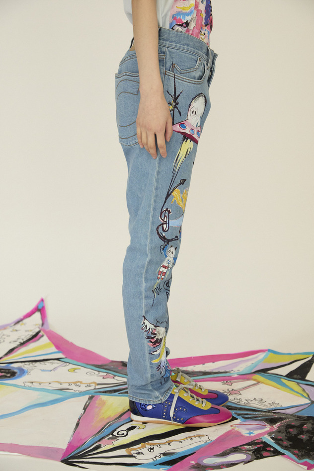 38.Painting Denim Pants 詳細画像 blue 6