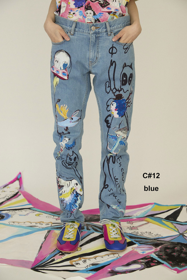 38.Painting Denim Pants 詳細画像 blue 1