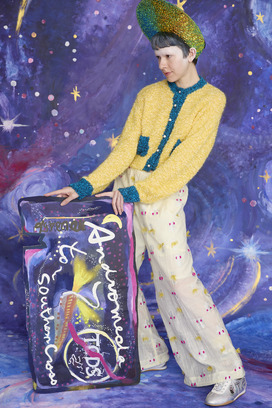 53.Cosmic cat ＆ swan JQ Pants 詳細画像