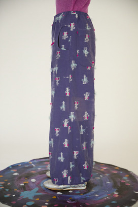 53.Cosmic cat ＆ swan JQ Pants 詳細画像