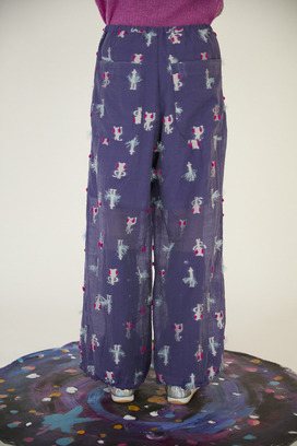 53.Cosmic cat ＆ swan JQ Pants 詳細画像