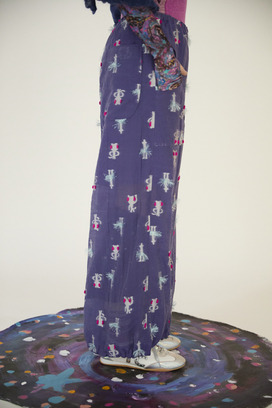 53.Cosmic cat ＆ swan JQ Pants 詳細画像