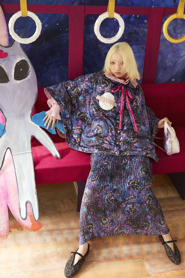 2.Andromeda & starry sky Skirt 詳細画像 navy 7