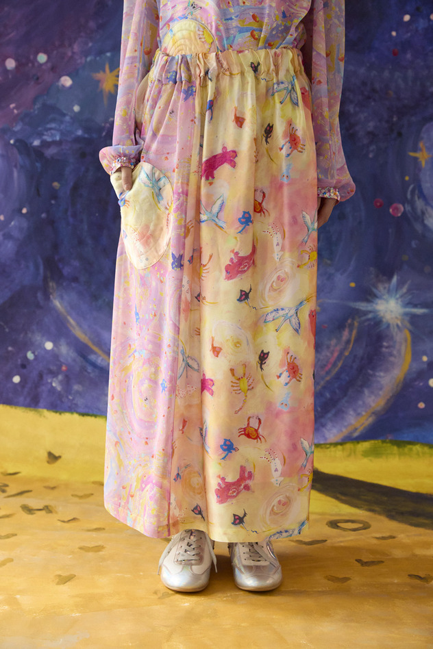 4.Andromeda & starry sky Skirt 詳細画像 navy 7