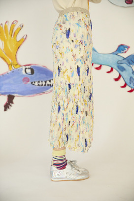 124.Space Walk Silk Skirt 詳細画像