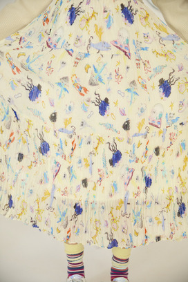 124.Space Walk Silk Skirt 詳細画像