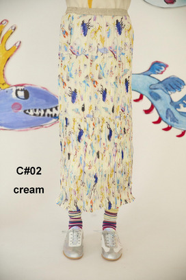 124.Space Walk Silk Skirt 詳細画像