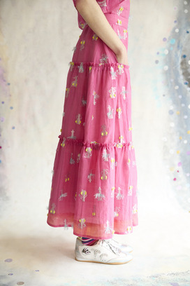 54.Cosmic cat ＆ swan JQ Skirt 詳細画像