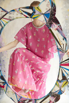 54.Cosmic cat ＆ swan JQ Skirt 詳細画像