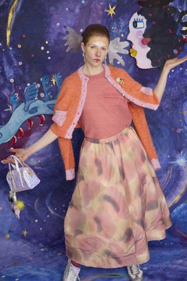 17.Melting colors print Skirt 詳細画像