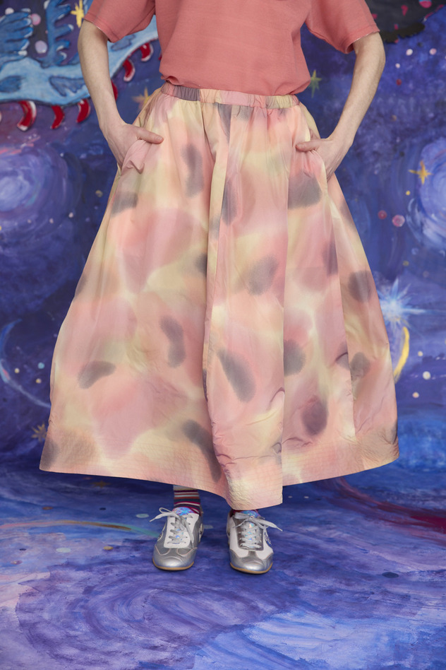 17.Melting colors print Skirt 詳細画像 pink 2