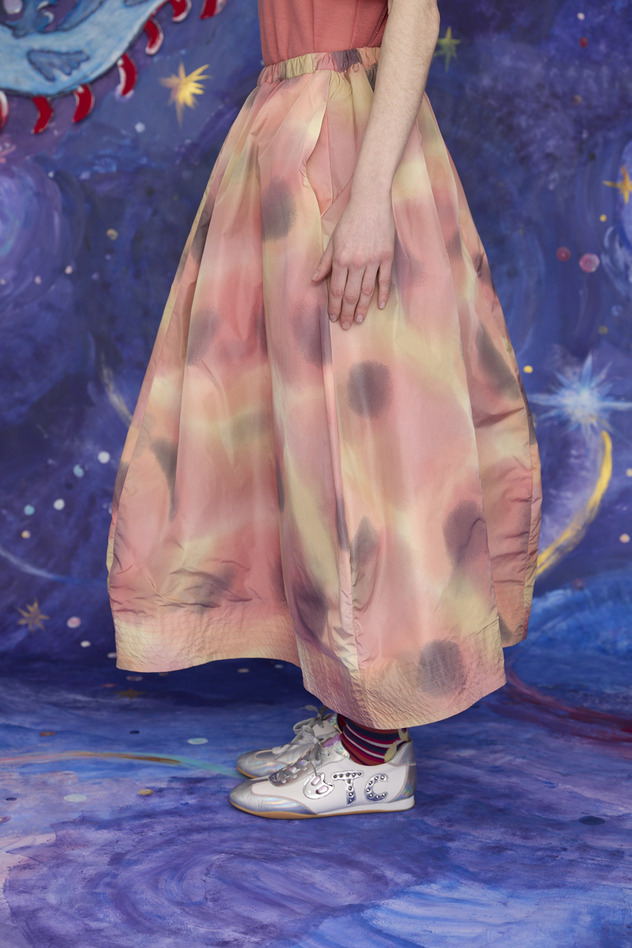 17.Melting colors print Skirt 詳細画像 pink 4