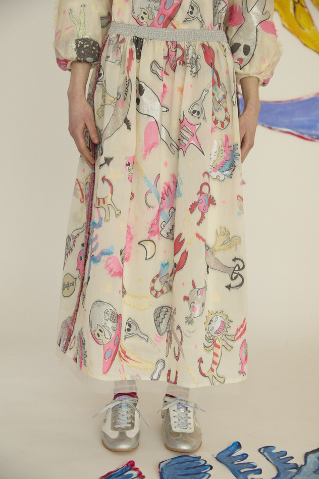 112.Space walk jq Skirt 詳細画像 cream 4