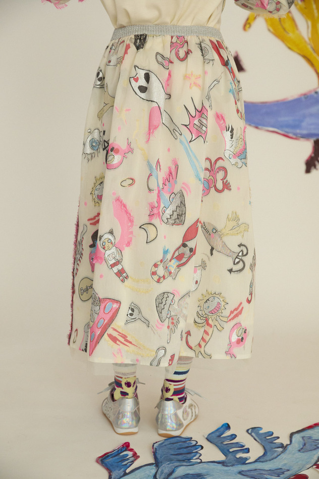 112.Space walk jq Skirt 詳細画像 cream 6