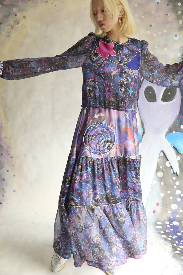 3.Andromeda & starry sky Dress 詳細画像 navy 2