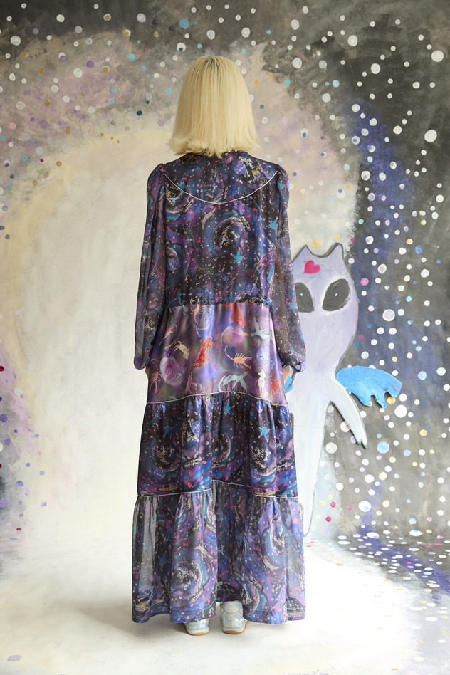 3.Andromeda & starry sky Dress 詳細画像 navy 7