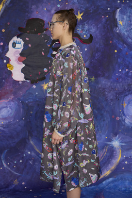 123.Space Walk Silk Dress 詳細画像