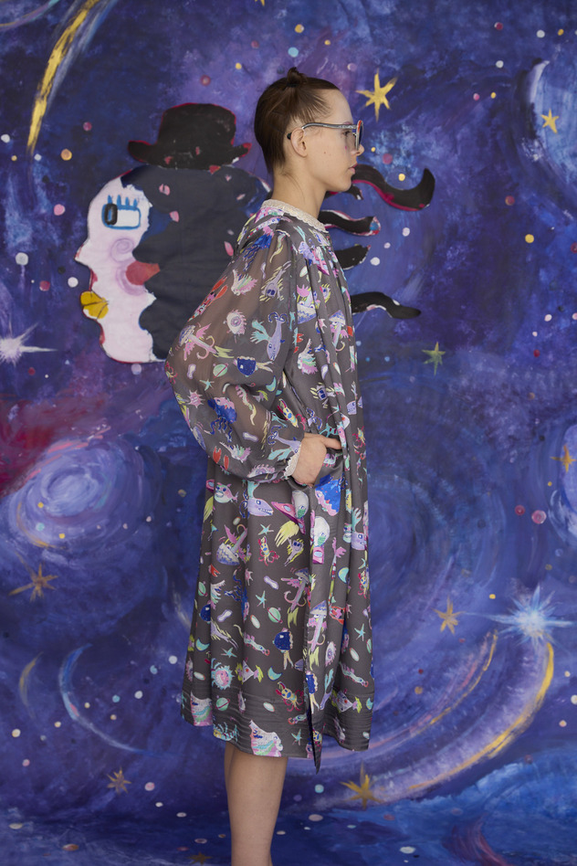 123.Space Walk Silk Dress 詳細画像 cream 10