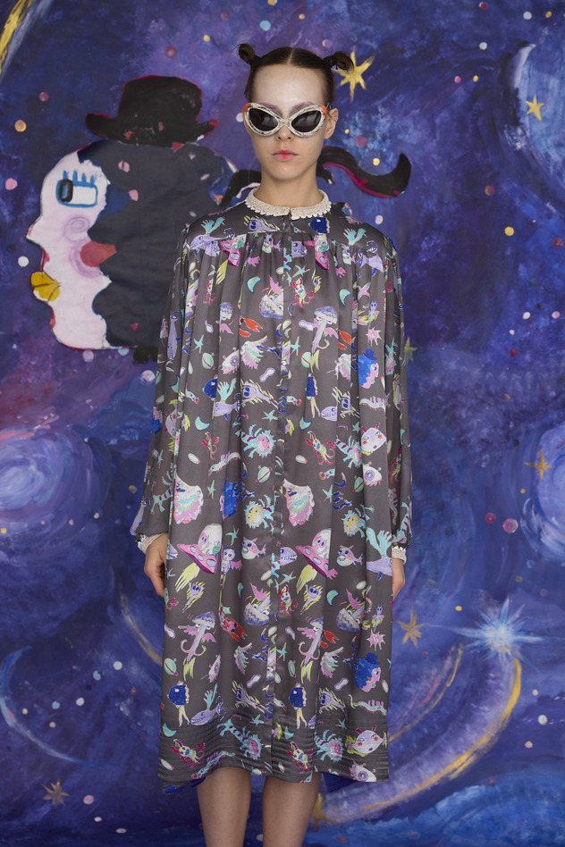 123.Space Walk Silk Dress 詳細画像 cream 2